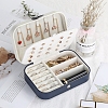 Rectangle PU Leather Jewelry Set Organizer Box with Snap Button PW-WG79315-03-3
