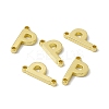 Rack Plating Brass Letter Connector Charms KK-C007-38G-P-1