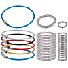 Stainless Steel Wire Keychain Clasps STAS-SC0009-43-1
