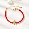 Christmas Nylon Cord Bracelets LS-BJEW-L715-02G-01-2