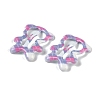 10Pcs 5 Colors Tartan Pattern Epoxy Resin Snap Hair Clip PHAR-P009-01I-3