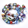 Handmade Millefiori Glass Beads Strands X-LK06Y-2