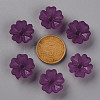 Transparent Frosted Acrylic Bead Caps MACR-S371-04A-743-3