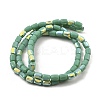 Frosted Imitation Jade Glass Beads Strands GLAA-P058-07B-11-2