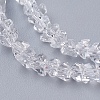 Transparent Glass Beads Strands X-EGLA-J146-4mm-NB01-3