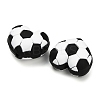 Football Theme Silicone Beads SIL-B081-01B-2