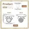 6Pcs Stainless Steel Brooch Findings JEWB-NB00001-2
