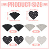 24Pcs 4 Styles PU Leather Fan/Heart Bookmarks AJEW-TA0002-55-4