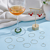 120Pcs 4 Styles 316 Surgical Stainless Steel Wine Glass Charms Rings STAS-BBC0009-37G-4