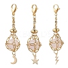 3Pcs 304 Stainless Steel Macrame Pouch Empty Stone Holder Pendant Decorations HJEW-JM04380-01-7
