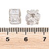 Brass Clear Cubic Zirconia Beads KK-B186-21B-P-3