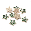 Brass Enamel Pendants KK-I661-03G-A-1