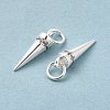 Rack Plating Brass Micro Pave Cubic Zirconia Charms KK-E081-17S-4