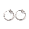 Tarnish Resistant 304 Stainless Steel Retractable Clip-on Hoop Earrings LS-STAS-K171-53P-1
