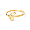 Adjustable 201 Stainless Steel Letter Open Cuff Rings for Women FS-WG61269-03-1