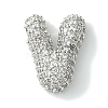 Rack Plating Brass Clear Cubic Zirconia Pendants KK-S378-01P-V-1