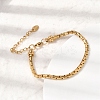304 Stainless Steel Boston Link Chains Bracelets for Women BJEW-A158-02F-G-3