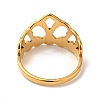 Ion Plating(IP) 201 Stainless Steel Crown Thick Finger Ring for Women RJEW-G266-38G-2