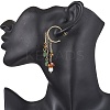 Golden 304 Stainless Steel Half Hoop Earrings EJEW-JE05675-01-3