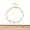 Brass Paperclip Chains Bracelet for Women BJEW-A065-09G-5