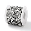 Tarnish Resistant 304 Stainless Steel Oval & Dumbbell Link Chain Unwelded X-STAS-B060-02P-3