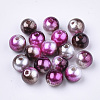 Rainbow ABS Plastic Imitation Pearl Beads OACR-Q174-5mm-12-1