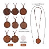 DIY Wood Pendant Decorations Making Kits HJEW-CA00076-2