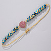 Natural & Dyed Imperial Jasper  Braided Bead Bracelets for Women FH7379-3-1