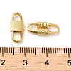 Rack Plating Brass Oval Link Connector Charms KK-Z033-03G-3