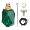 DIY Waxed Cord & Synthetic Malachite Bottle Pendant Necklaces Making Kits DIY-DR0001-81B-1