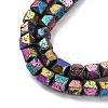Electroplated Natural Lava Rock Beads Strands G-A256-D01-01H-2