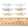 12Pcs 6 Colors Alloy & Glass Butterfly Connector Charms FIND-FS0004-08-5