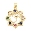 Brass Micro Pave Cubic Zirconia Pendants KK-H529-28G-1