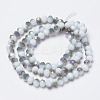 Electroplate Opaque Glass Beads Strands EGLA-A034-P4mm-F16-2