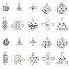 100Pcs 10 Styles Tibetan Style Alloy Pendants TIBEP-CJ0002-45-1