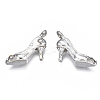 Rack Plating Alloy Rhinestone Pendants ALRI-T007-01-3