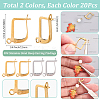 40Pcs 2 Colors 304 Stainless Steel Hoop Earring Findings STAS-SC0010-44-2
