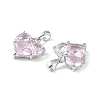 Brass Micro Pave Cubic Zirconia Charms KK-L208-03P-04-3