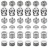 120Pcs 6 Style Tibetan Style Alloy Beads TIBE-NB0001-21-1
