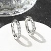 304 Stainless Steel Micro Pave Clear Cubic Zirconia Cuff Earrings EJEW-C096-60P-1