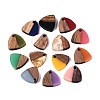 Opaque & Transparent Resin & Walnut Wood Pendants RESI-N053-33-2