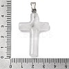 Natural Quartz Crystal Cross Pendants KK-D021-04K-P-3