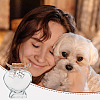 3Pcs Heart Shaped Pet Hair Memorial Bottle with Paw Print Charms AJEW-NB00002-5