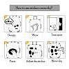 50Pcs Cartoon Study English Word Paper Sticker Label Set DIY-G077-01-5