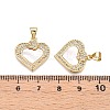 Brass Micro Pave Clear Cubic Zirconia Pendants KK-N254-200G-3
