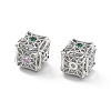 Brass Micro Pave Cubic Zirconia Beads KK-G523-12P-2