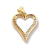 Rack Plating Brass Micro Pave Cubic Zirconia Pendants KK-A160-04G-3