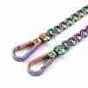 Zine Alloy Curb Chain Bag Handles FIND-WH0126-33C-M-2