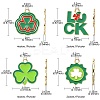 12Pcs 12 Styles Saint Patrick's Day Alloy Enamel Pendants ENAM-FS0001-66-5