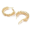 Brass Hoop Earrings EJEW-K264-04G-2